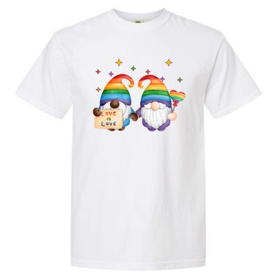 Love Is Love Rainbow Gnome Garment-Dyed Heavyweight T-Shirt