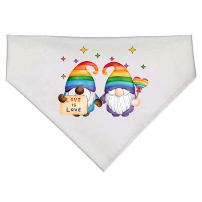 Love Is Love Rainbow Gnome USA-Made Doggie Bandana