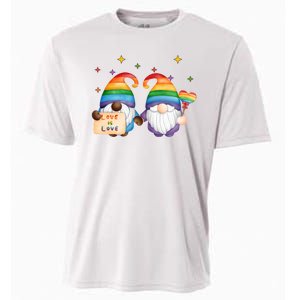 Love Is Love Rainbow Gnome Cooling Performance Crew T-Shirt