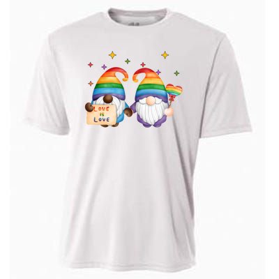 Love Is Love Rainbow Gnome Cooling Performance Crew T-Shirt