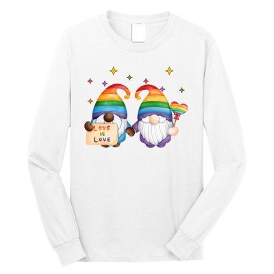 Love Is Love Rainbow Gnome Long Sleeve Shirt