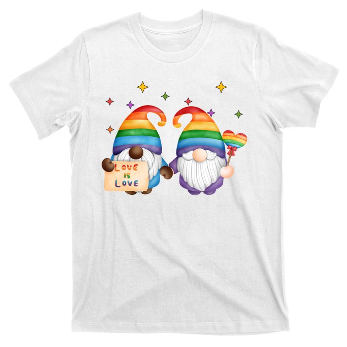 Love Is Love Rainbow Gnome T-Shirt