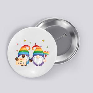 Love Is Love Rainbow Gnome Button