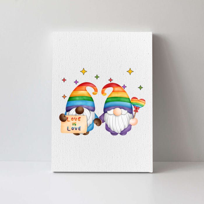 Love Is Love Rainbow Gnome Canvas