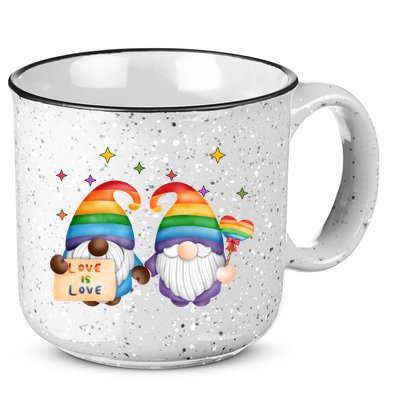 Love Is Love Rainbow Gnome 15oz Campfire Ceramic Mug