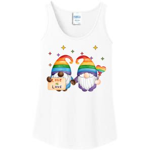 Love Is Love Rainbow Gnome Ladies Essential Tank