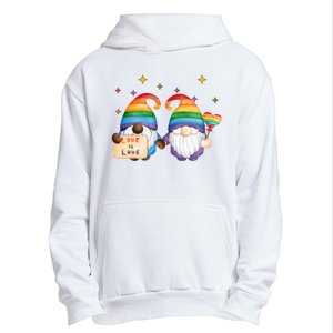 Love Is Love Rainbow Gnome Urban Pullover Hoodie