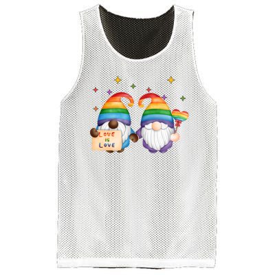 Love Is Love Rainbow Gnome Mesh Reversible Basketball Jersey Tank