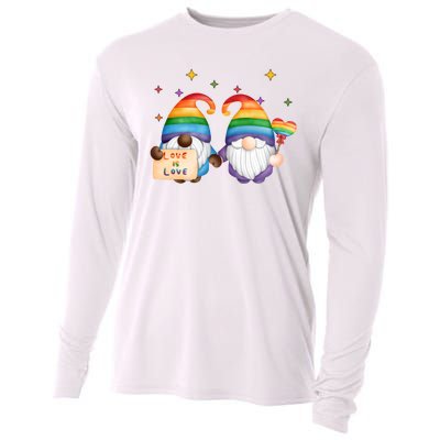 Love Is Love Rainbow Gnome Cooling Performance Long Sleeve Crew