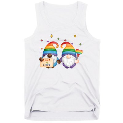 Love Is Love Rainbow Gnome Tank Top