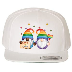 Love Is Love Rainbow Gnome Wool Snapback Cap