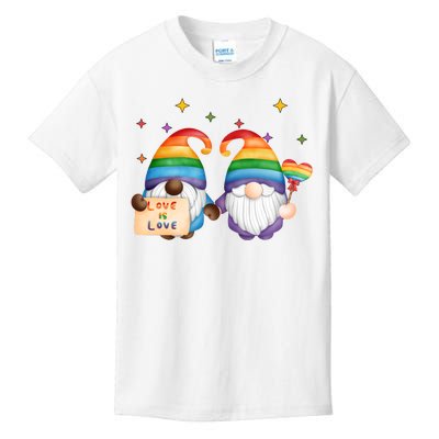 Love Is Love Rainbow Gnome Kids T-Shirt