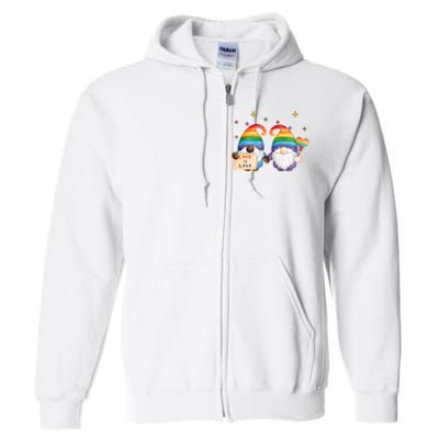 Love Is Love Rainbow Gnome Full Zip Hoodie