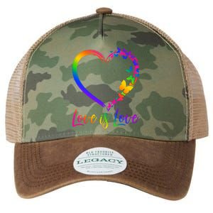 Love Is Love Rainbow Butterfly Heart Legacy Tie Dye Trucker Hat