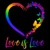 Love Is Love Rainbow Butterfly Heart 16 in Basic Backpack