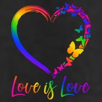 Love Is Love Rainbow Butterfly Heart Trucker Hat