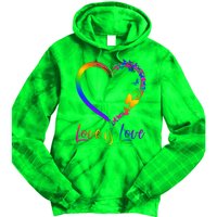 Love Is Love Rainbow Butterfly Heart Tie Dye Hoodie