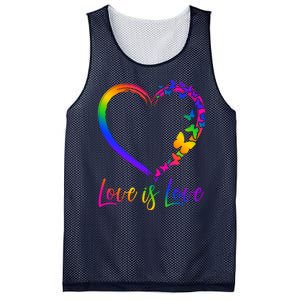 Love Is Love Rainbow Butterfly Heart Mesh Reversible Basketball Jersey Tank