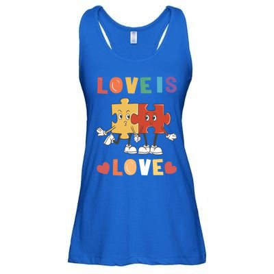 Love Is Love Puzzle Partner Look Design Gift Ladies Essential Flowy Tank