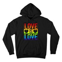 Love Is Love Lgbt Gay Lesbian Rainbow Hoodie