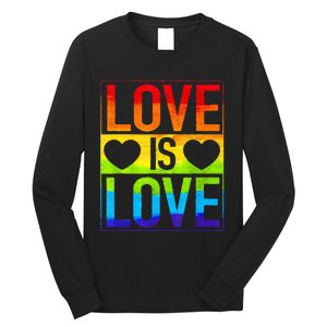 Love Is Love Lgbt Gay Lesbian Rainbow Long Sleeve Shirt