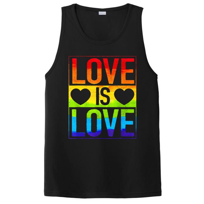 Love Is Love Lgbt Gay Lesbian Rainbow PosiCharge Competitor Tank