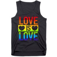 Love Is Love Lgbt Gay Lesbian Rainbow Tank Top