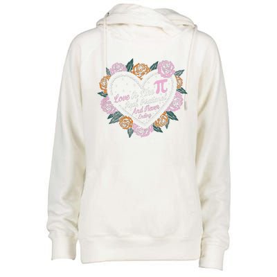 Love Is Like Pi Real Irrational & Never Ending V-day Quote Womens Funnel Neck Pullover Hood