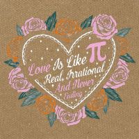 Love Is Like Pi Real Irrational & Never Ending V-day Quote Cotton Canvas Backpack