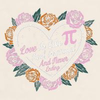 Love Is Like Pi Real Irrational & Never Ending V-day Quote Garment-Dyed Women's Muscle Tee