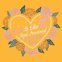 Love Is Like Pi Real Irrational & Never Ending V-day Quote Sustainable Knit Beanie