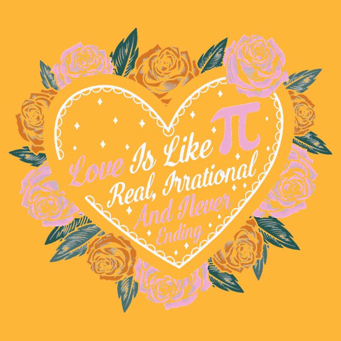 Love Is Like Pi Real Irrational & Never Ending V-day Quote Sustainable Knit Beanie