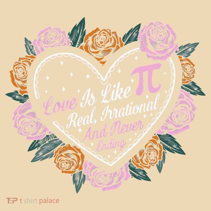 Love Is Like Pi Real Irrational & Never Ending V-day Quote Bag