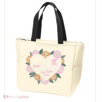 Love Is Like Pi Real Irrational & Never Ending V-day Quote Zip Tote Bag