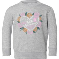Love Is Like Pi Real Irrational & Never Ending V-day Quote Toddler Sweatshirt