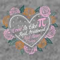 Love Is Like Pi Real Irrational & Never Ending V-day Quote Toddler Hoodie