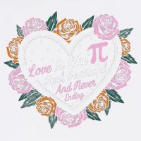 Love Is Like Pi Real Irrational & Never Ending V-day Quote Cool Comfort Performance Bucket Hat
