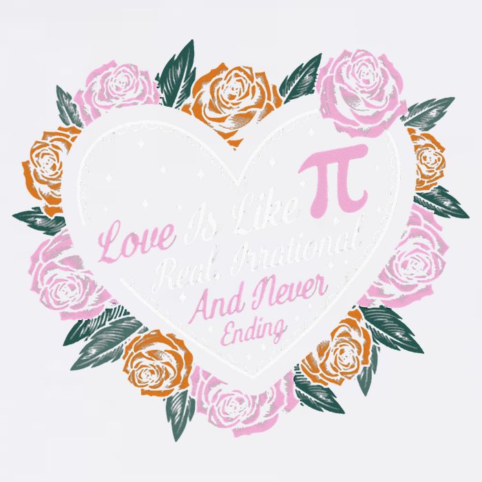 Love Is Like Pi Real Irrational & Never Ending V-day Quote Cool Comfort Performance Bucket Hat