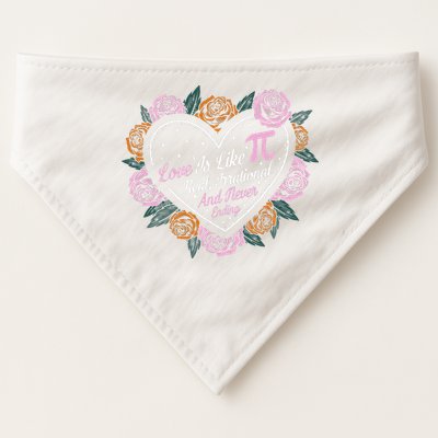 Love Is Like Pi Real Irrational & Never Ending V-day Quote USA-Made Doggie Bandana