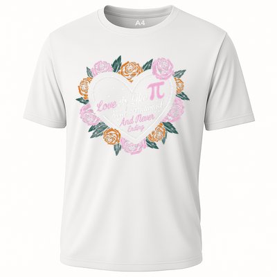 Love Is Like Pi Real Irrational & Never Ending V-day Quote Performance Shirt