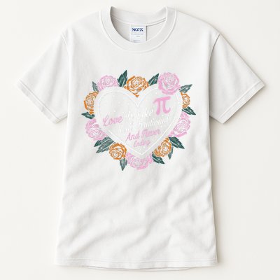 Love Is Like Pi Real Irrational & Never Ending V-day Quote Tall T-Shirt
