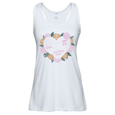 Love Is Like Pi Real Irrational & Never Ending V-day Quote Ladies Essential Flowy Tank