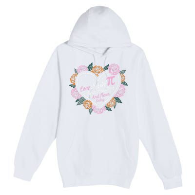 Love Is Like Pi Real Irrational & Never Ending V-day Quote Premium Pullover Hoodie