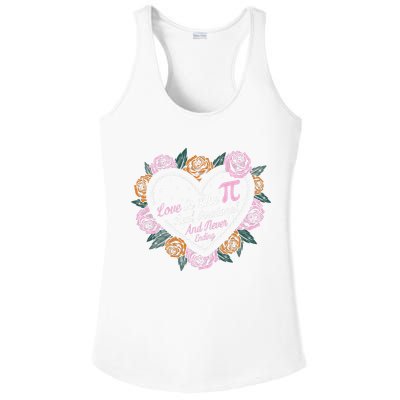 Love Is Like Pi Real Irrational & Never Ending V-day Quote Ladies PosiCharge Competitor Racerback Tank