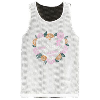 Love Is Like Pi Real Irrational & Never Ending V-day Quote Mesh Reversible Basketball Jersey Tank