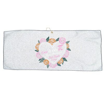Love Is Like Pi Real Irrational & Never Ending V-day Quote Large Microfiber Waffle Golf Towel