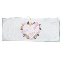 Love Is Like Pi Real Irrational & Never Ending V-day Quote Large Microfiber Waffle Golf Towel