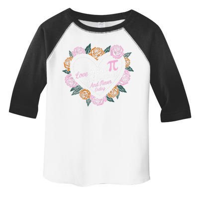 Love Is Like Pi Real Irrational & Never Ending V-day Quote Toddler Fine Jersey T-Shirt