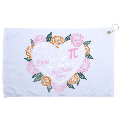 Love Is Like Pi Real Irrational & Never Ending V-day Quote Grommeted Golf Towel