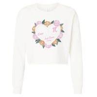 Love Is Like Pi Real Irrational & Never Ending V-day Quote Cropped Pullover Crew